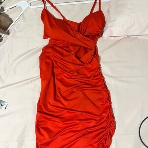 Red sexy cut out Dress
